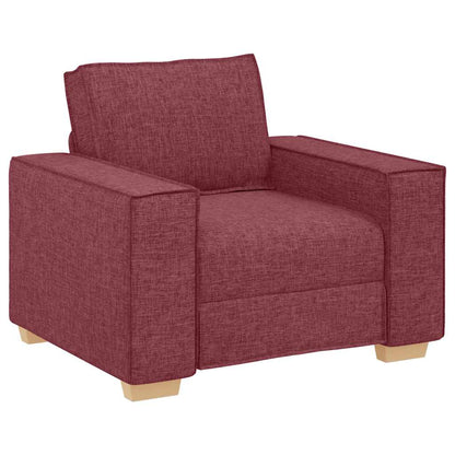 Sofa Set mit Kissen 3 pcs Weinrot 220 x 78 x 84 cm Stoff