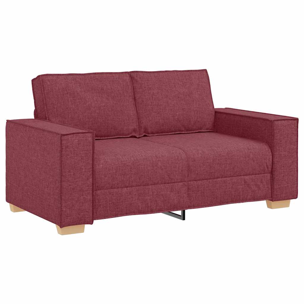 Sofa Set mit Kissen 3 pcs Weinrot 220 x 78 x 84 cm Stoff
