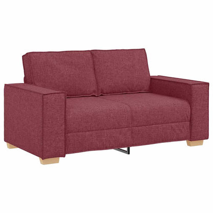 Sofa Set mit Kissen 3 pcs Weinrot 220 x 78 x 84 cm Stoff