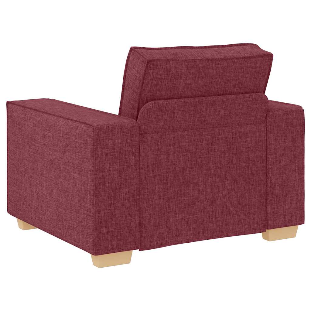 Sofa Set mit Kissen 3 pcs Weinrot 220 x 78 x 84 cm Stoff