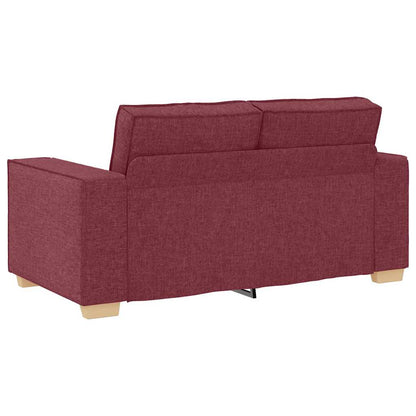 Sofa Set mit Kissen 3 pcs Weinrot 220 x 78 x 84 cm Stoff