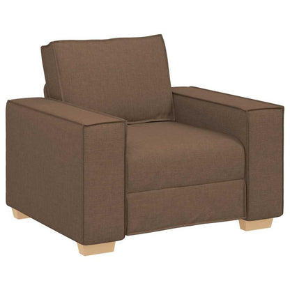 Sofa Set mit Kissen 3 pcs Braun 220 x 78 x 84 cm Stoff