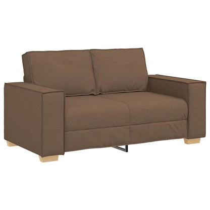 Sofa Set mit Kissen 3 pcs Braun 220 x 78 x 84 cm Stoff