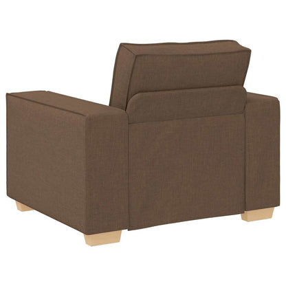 Sofa Set mit Kissen 3 pcs Braun 220 x 78 x 84 cm Stoff