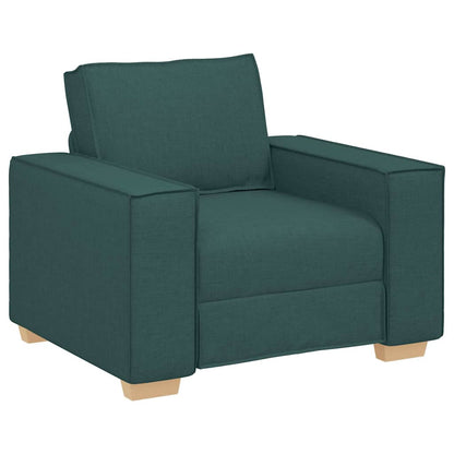 Sofa Set mit Kissen 3 pcs Dunkelgrün 220 x 78 x 84 cm Stoff