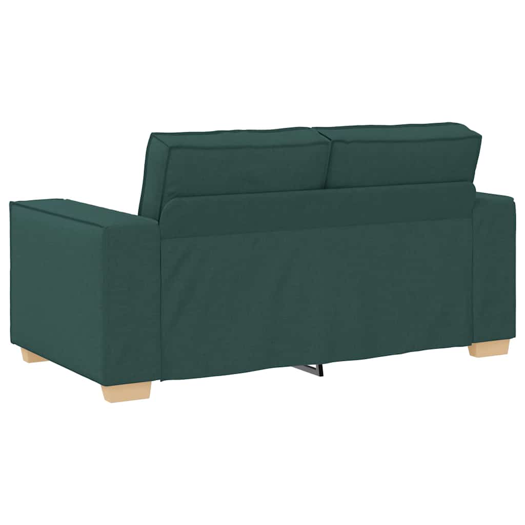 Sofa Set 3 pcs Dunkelgrün Stoff