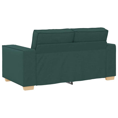 Sofa Set 3 pcs Dunkelgrün Stoff