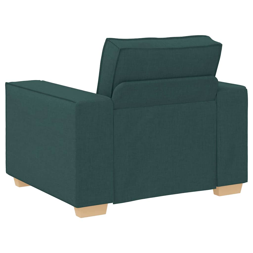 Sofa Set mit Kissen 3 pcs Dunkelgrün 220 x 78 x 84 cm Stoff