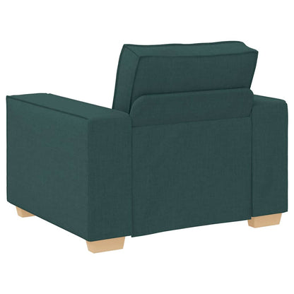 Sofa Set mit Kissen 3 pcs Dunkelgrün 220 x 78 x 84 cm Stoff