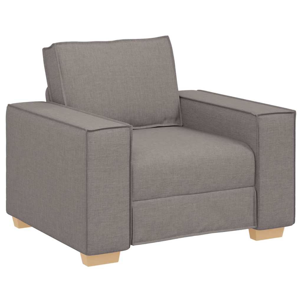 Sofa Set mit Kissen 3 pcs Taupe 220 x 78 x 84 cm Stoff