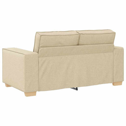 Sofa Set mit Kissen 3 pcs Creme 220 x 78 x 84 cm Stoff