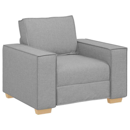 Sofa Set mit Kissen 3 pcs Grau 220 x 78 x 84 cm Stoff