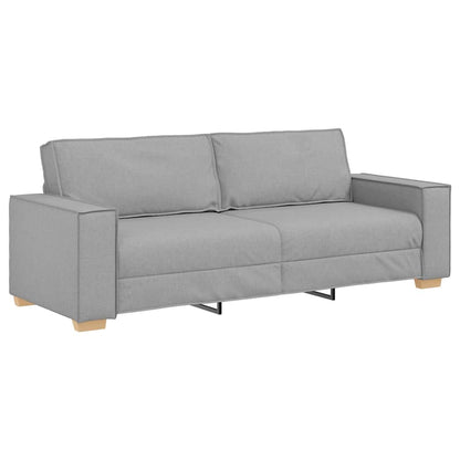 Sofa Set mit Kissen 3 pcs Grau 220 x 78 x 84 cm Stoff