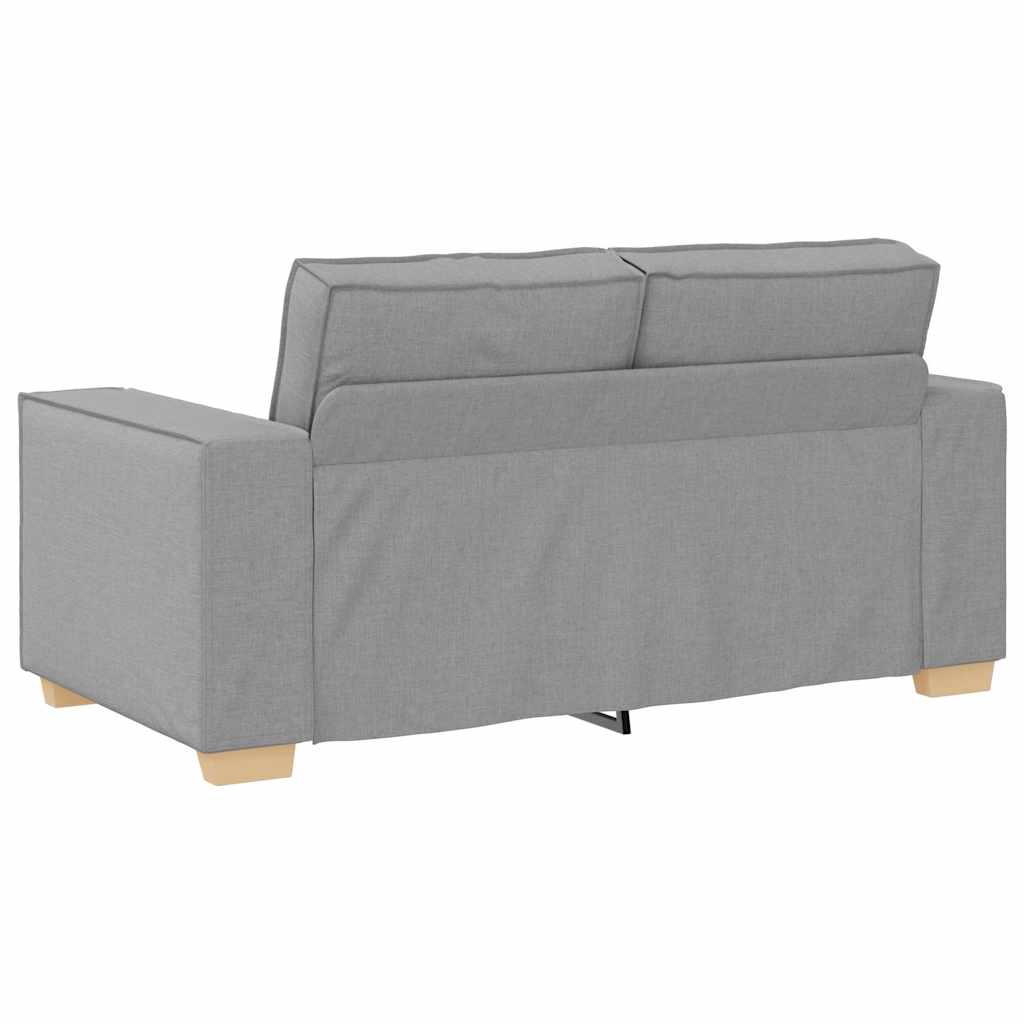 Sofa Set mit Kissen 3 pcs Grau 220 x 78 x 84 cm Stoff