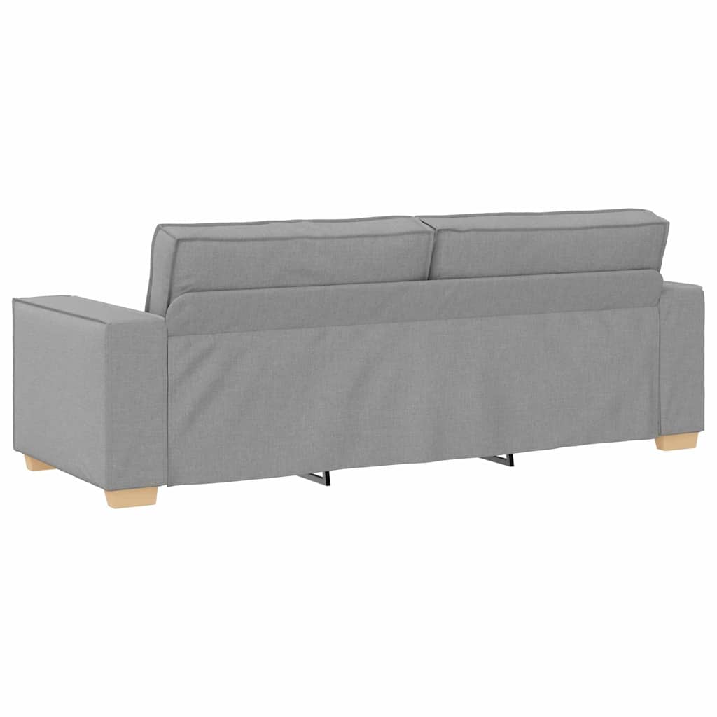 Sofa Set mit Kissen 3 pcs Grau 220 x 78 x 84 cm Stoff