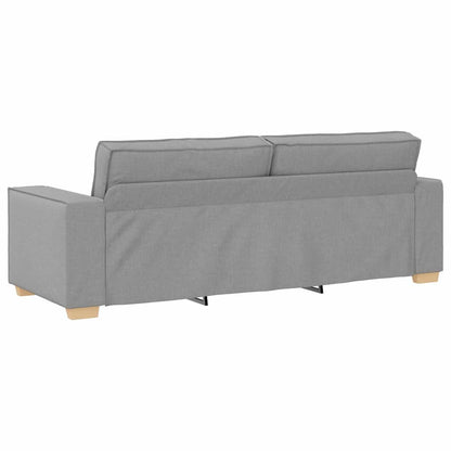 Sofa Set mit Kissen 3 pcs Grau 220 x 78 x 84 cm Stoff