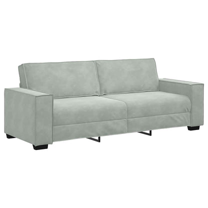 Sofa Set mit Kissen mit Kissen 3 pcs Grau 220 x 78 x 84 cm Samt