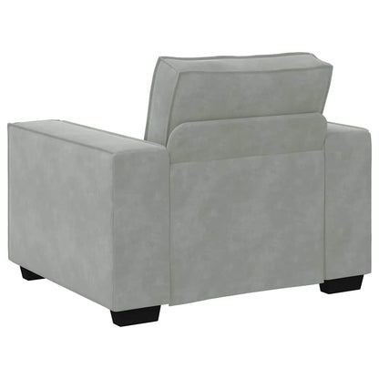 Sofa Set mit Kissen mit Kissen 3 pcs Grau 220 x 78 x 84 cm Samt