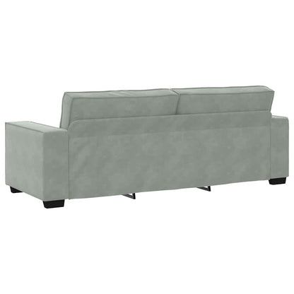 Sofa Set mit Kissen mit Kissen 3 pcs Grau 220 x 78 x 84 cm Samt