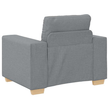 Sofa Set mit Kissen mit Kissen 3 pcs Grau Stoff