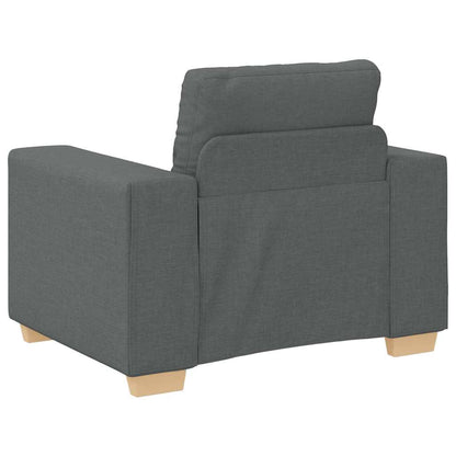 Sofa Set mit Kissen mit Kissen 3 pcs Grau Stoff