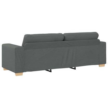 Sofa Set mit Kissen mit Kissen 3 pcs Grau Stoff