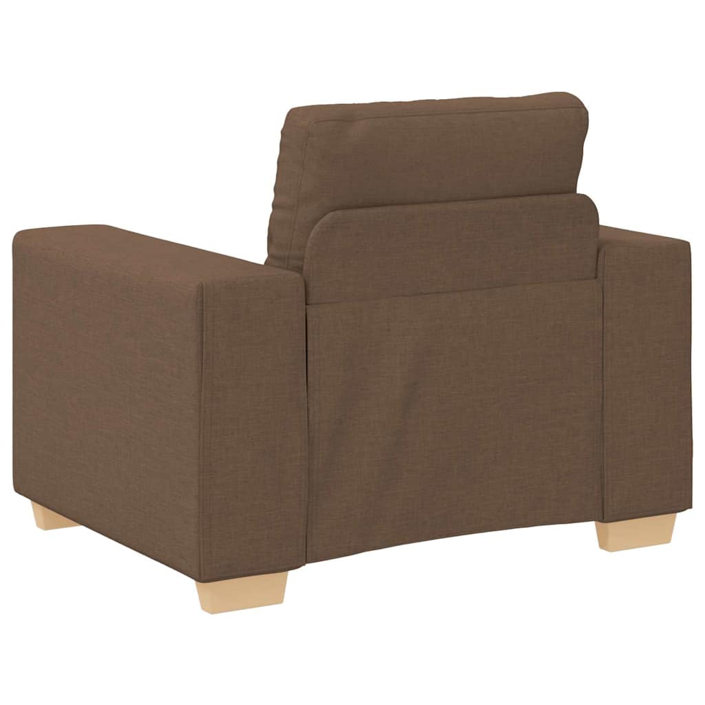 Sofa Set mit Kissen mit Kissen 3 pcs Braun Stoff