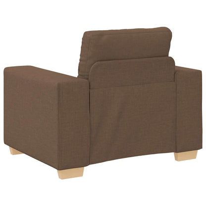 Sofa Set mit Kissen mit Kissen 3 pcs Braun Stoff