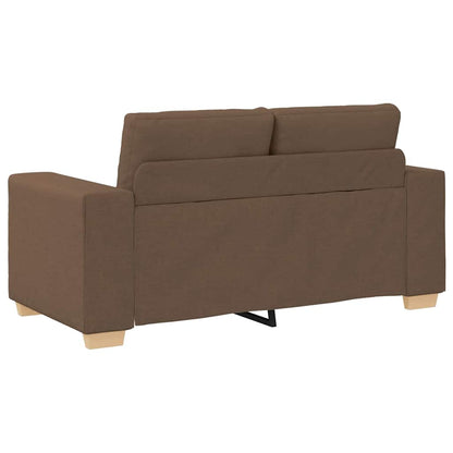 Sofa Set mit Kissen mit Kissen 3 pcs Braun Stoff