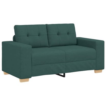 Sofa Set mit Kissen mit Kissen 3 pcs Dunkelgrün Stoff