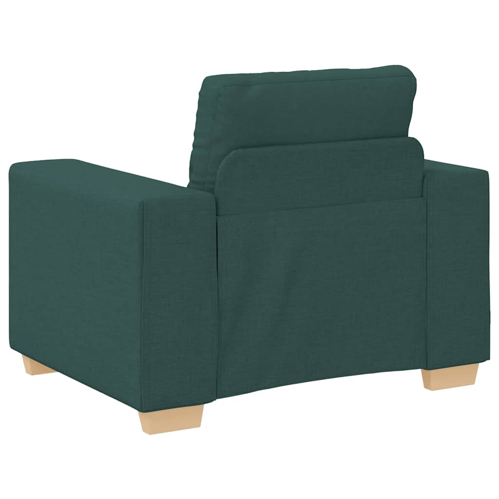 Sofa Set mit Kissen mit Kissen 3 pcs Dunkelgrün Stoff