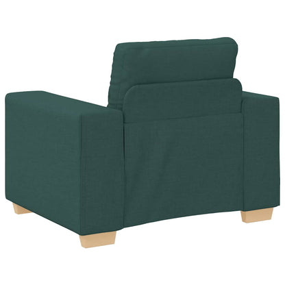 Sofa Set mit Kissen mit Kissen 3 pcs Dunkelgrün Stoff