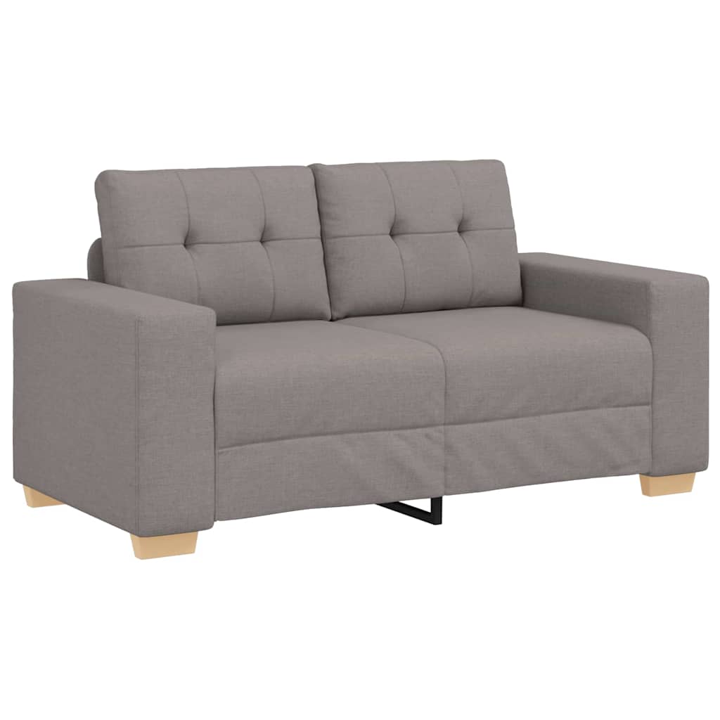 Sofa Set mit Kissen mit Kissen 3 pcs Taupe Stoff