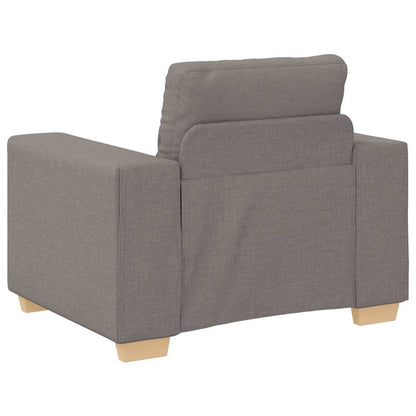 Sofa Set mit Kissen mit Kissen 3 pcs Taupe Stoff