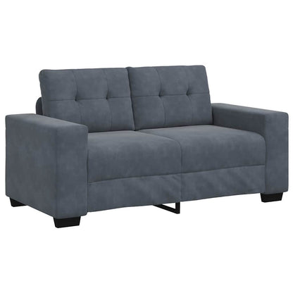 Sofa Set mit Kissen 3 pcs Grau 221 x 78 x 80 cm Samt