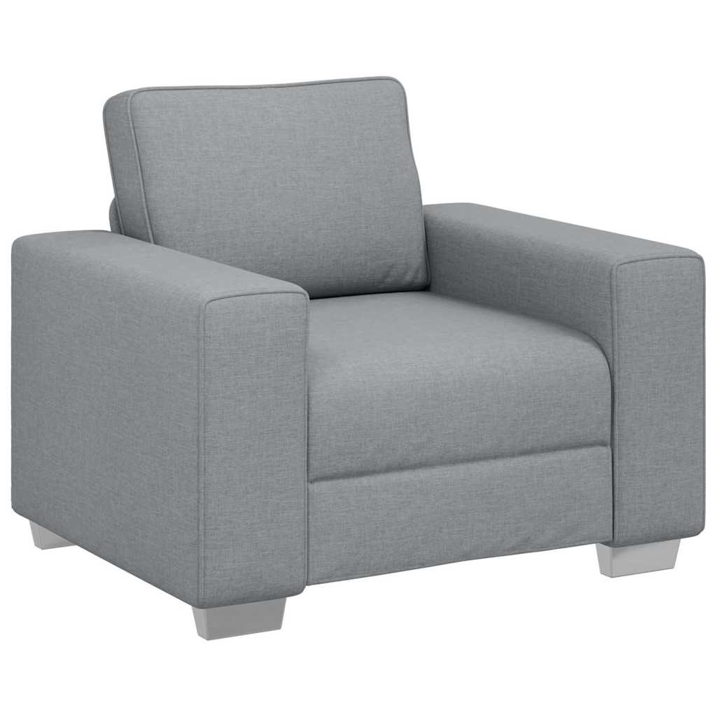 Sofa Set mit Kissen 3 pcs Grau 219 x 77 x 82 cm Stoff