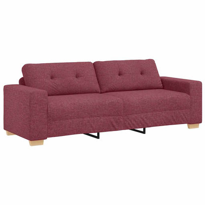 Sofa Set mit Kissen 2 pcs Weinrot 221 x 78 x 80 cm Stoff