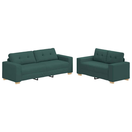 Sofa Set mit Kissen 2 pcs Gelb 221 x 78 x 80 cm Stoff