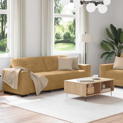 Sofa Set 2 pcs Braun 221 x 78 x 80 cm Samt