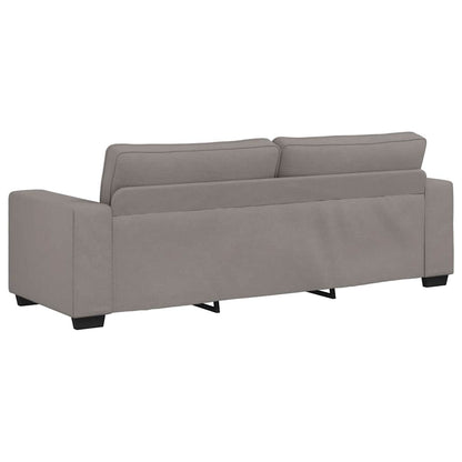 2-tlg. Sofagarnitur mit Kissen Taupe Stoff