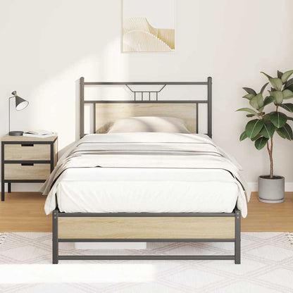 Bettgestell ohne Matratze Sonoma-Eiche 100x190 cm Holzwerkstoff