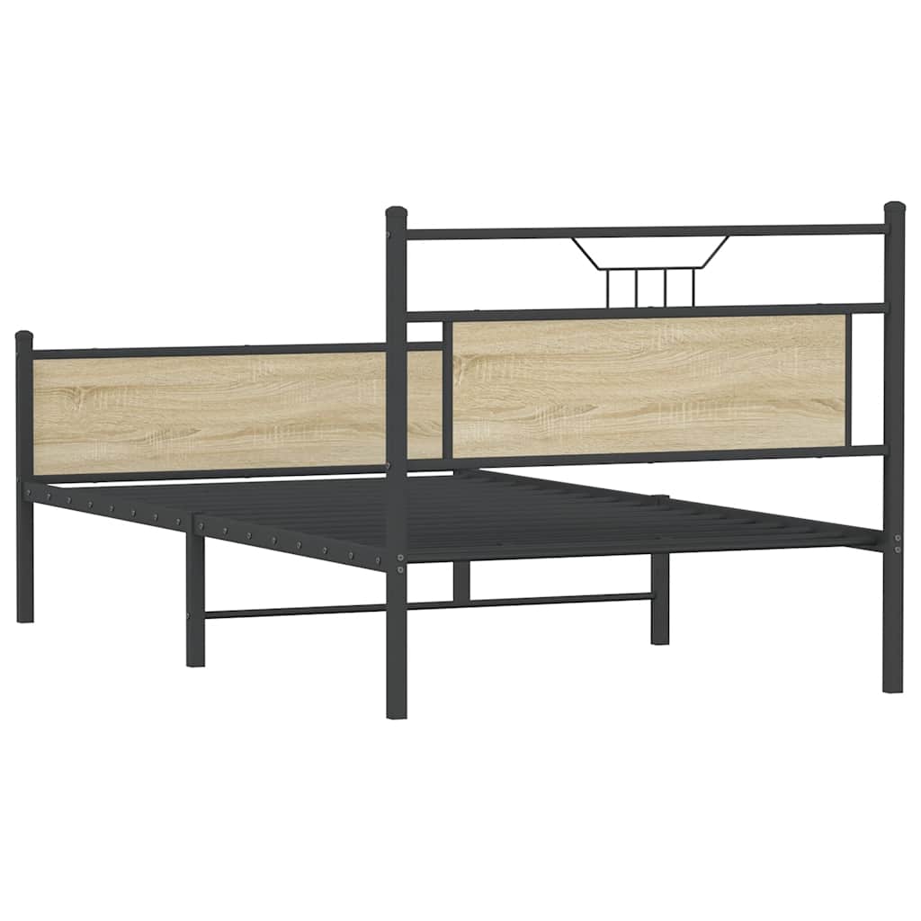 Bettgestell ohne Matratze Sonoma-Eiche 100x200 cm Holzwerkstoff