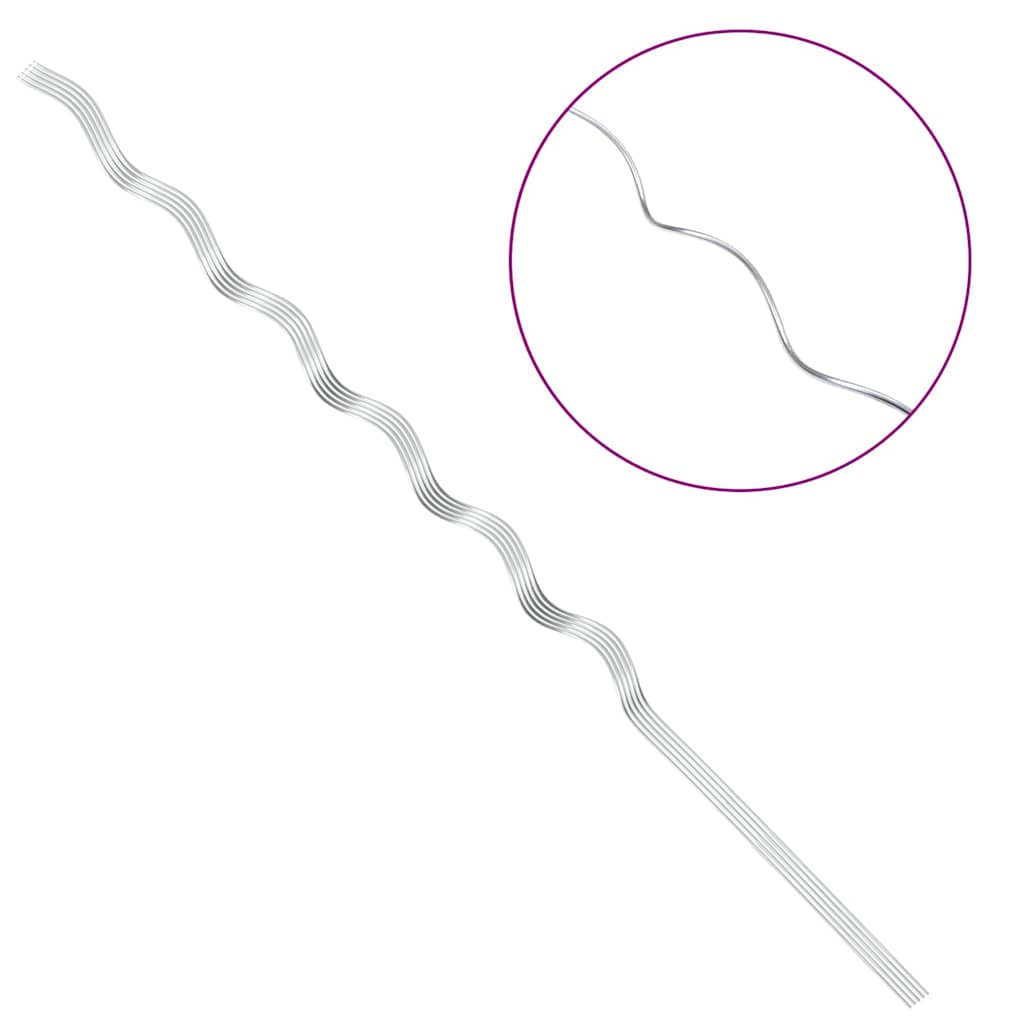 Spiral-Pflanzenstützen 5 pcs Silber 150 cm Verzinkter Stahl