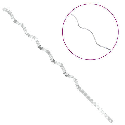 Spiral-Pflanzenstützen 5 pcs Silber 150 cm Verzinkter Stahl