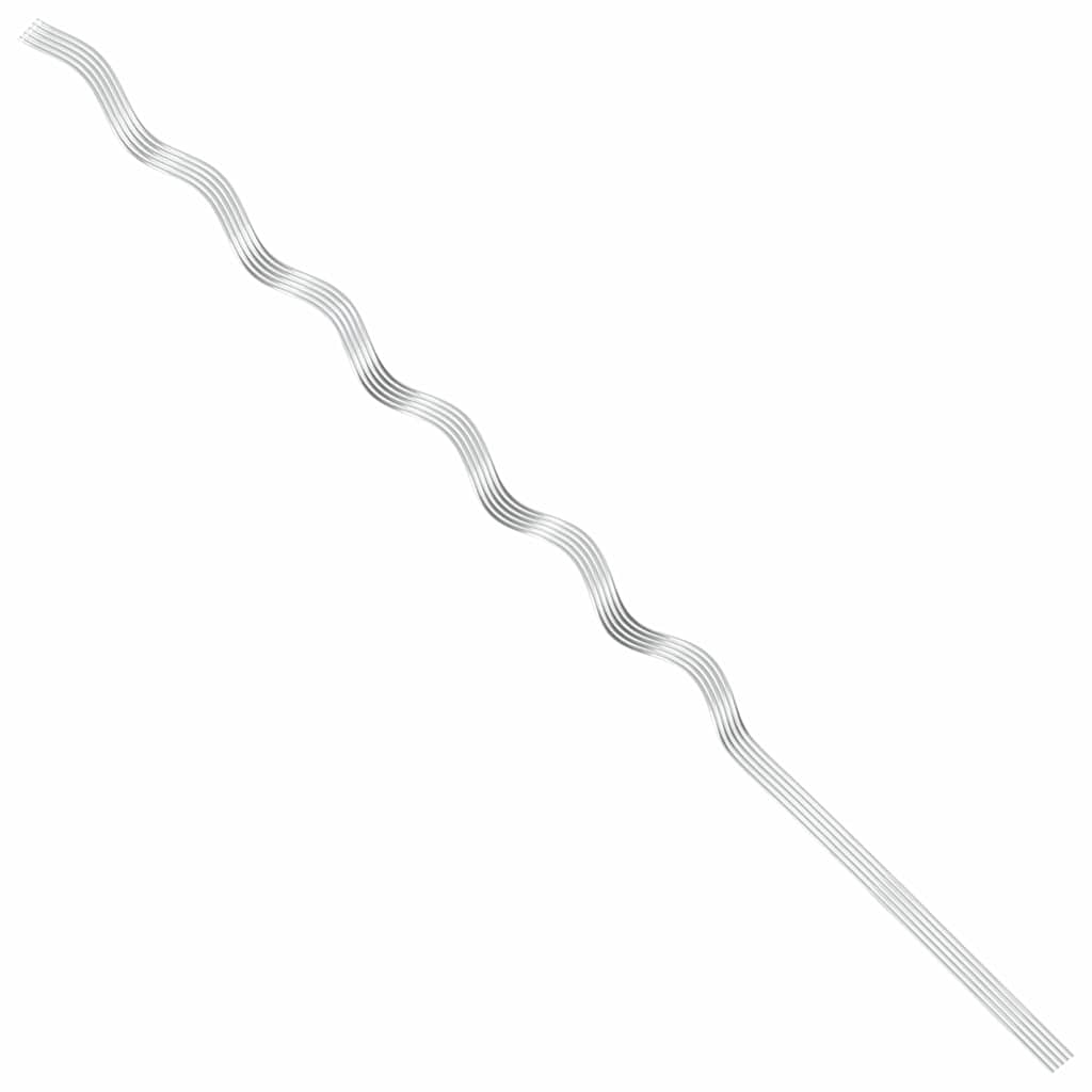 Spiral-Pflanzenstützen 5 pcs Silber 150 cm Verzinkter Stahl