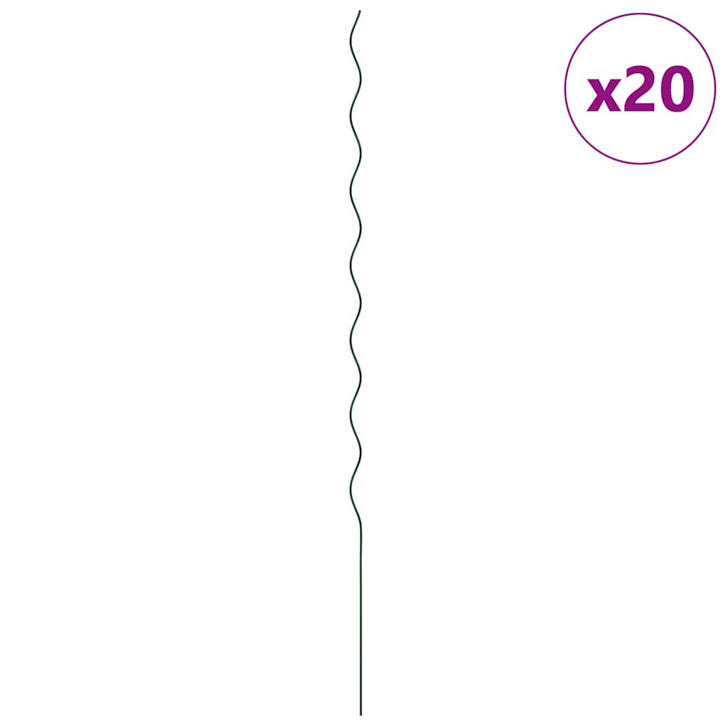 Spiral-Pflanzenstützen 20 pcs Grün 170 cm
