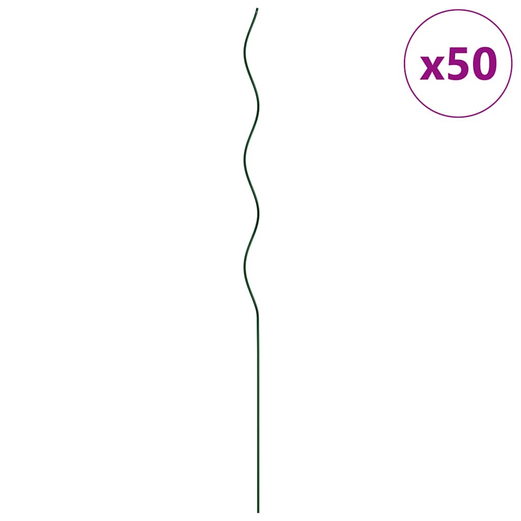 Spiral-Pflanzenstützen 50 pcs Grün 110 cm