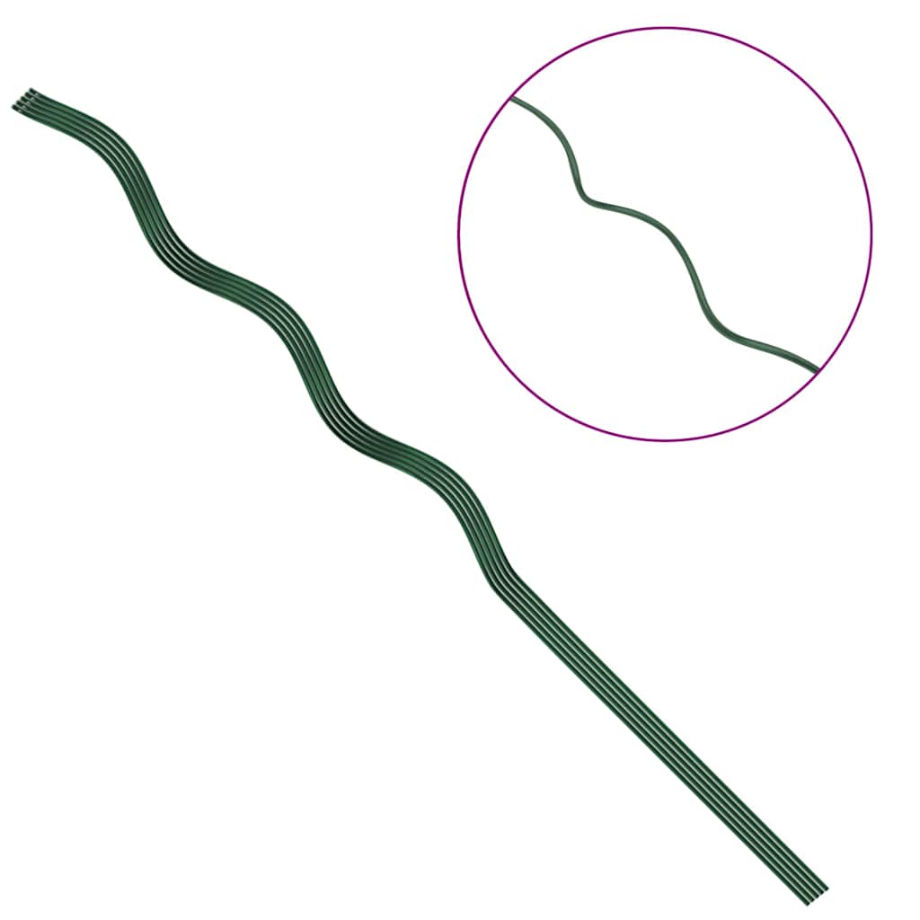 Spiral-Pflanzenstützen 5 pcs Grün 110 cm