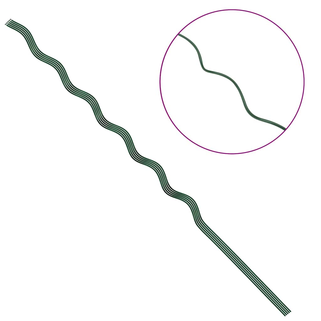 Spiral-Pflanzenstützen 5 pcs Grün 150 cm