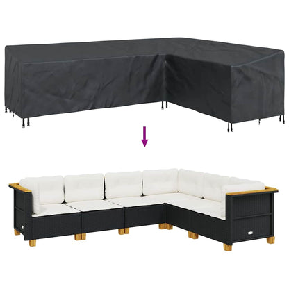 Gartenmöbelabdeckung Schwarz 286 x 222 x 80 cm 600D-Gewebe